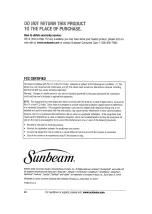 Preview for 14 page of Sunbeam Rest & Relieve FPO User Manual