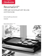 Предварительный просмотр 1 страницы Sunbeam ReversaGrill HG3300 Instruction/Recipe Booklet