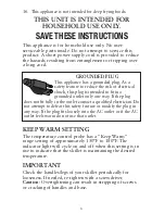 Preview for 3 page of Sunbeam SB11P-033 User Manual