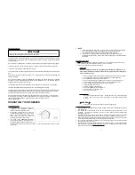 Предварительный просмотр 6 страницы Sunbeam SBCF35WBX Instruction Manual