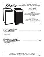 Preview for 1 page of Sunbeam SBCR419BL Owner'S Use And Care Manual