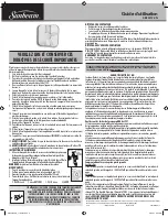 Предварительный просмотр 2 страницы Sunbeam SBF2012-CN Owner'S Manual