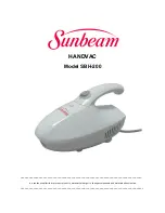 Sunbeam SBH-200 Instruction Manual предпросмотр