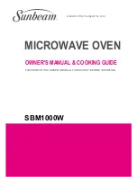 Sunbeam SBM1000W Owner'S Manual & Cooking Manual preview
