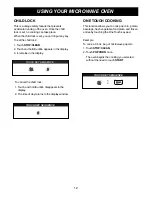 Предварительный просмотр 12 страницы Sunbeam SBM1000W Owner'S Manual & Cooking Manual