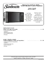 Предварительный просмотр 1 страницы Sunbeam SBMW1049SS Owner'S Use And Care Manual