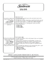 Preview for 22 page of Sunbeam SBMW9099W Owner'S Use And Care Manual