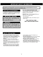 Preview for 4 page of Sunbeam SBWC033A1S Owner'S Use And Care Manual