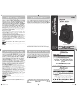 Preview for 1 page of Sunbeam SFH5963M Instruction Manual