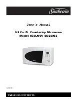 Preview for 1 page of Sunbeam SGDJ901 User Manual