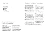 Preview for 2 page of Sunbeam SIMPLY FRESH SAP0900WH User Manual