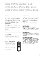 Preview for 7 page of Sunbeam Sleep Perfect BL51 User Manual