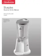 Предварительный просмотр 1 страницы Sunbeam Slurples SL4600 Instruction Booklet