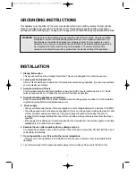 Preview for 4 page of Sunbeam SMW-4990 Operating Instructions Manual