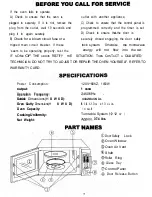 Preview for 8 page of Sunbeam SMW1100 Owner'S Manual