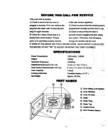 Preview for 8 page of Sunbeam SMW1400 Owner'S Manual