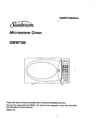 Sunbeam SMW769 Owner'S Manual preview