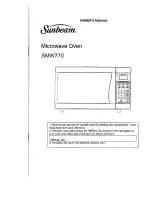 Sunbeam SMW770 Owner'S Manual preview