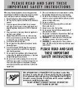 Предварительный просмотр 2 страницы Sunbeam SSF1610B-CN Instruction Leaflet