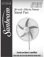 Предварительный просмотр 1 страницы Sunbeam SSF2120-CN Instruction Leaflet