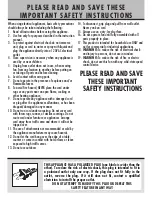 Предварительный просмотр 2 страницы Sunbeam SSF2120-CN Instruction Leaflet