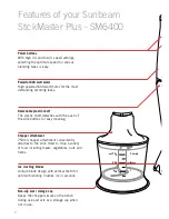 Preview for 6 page of Sunbeam StickMaster Plus SM6400 Instruction Booklet