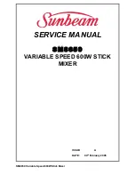 Sunbeam StickMaster SM8650 Service Manual preview