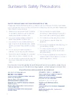 Предварительный просмотр 3 страницы Sunbeam Therapeutics FB6500 Instruction Booklet