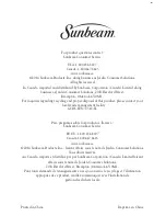 Предварительный просмотр 10 страницы Sunbeam TSSBTVF816 User Manual