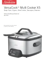 Sunbeam VersaCook MU2000 X5 Instruction/Recipe Booklet preview