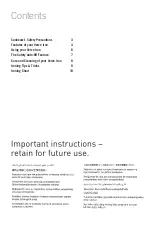 Предварительный просмотр 2 страницы Sunbeam VERVE Resilium SR6805 User Manual