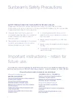Предварительный просмотр 4 страницы Sunbeam WF6500 Instruction Booklet
