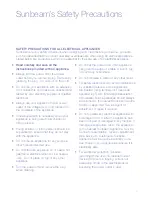 Предварительный просмотр 5 страницы Sunbeam WF6500 Instruction Booklet