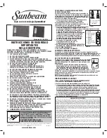 Предварительный просмотр 2 страницы Sunbeam XpressHeat 2013 Instruction Manual