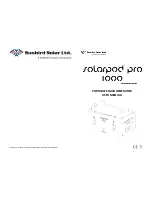 Preview for 1 page of Sunbird Solar solarpod pro 1000 User Manual