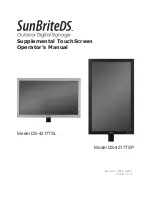 Preview for 1 page of SunBriteDS DS-4217TSL Operator'S Manual