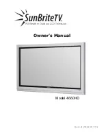 Preview for 1 page of SunBriteTV 4660HD Owner'S Manual