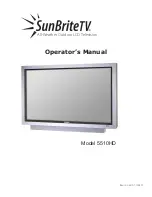 Preview for 1 page of SunBriteTV 5510HD Operator'S Manual