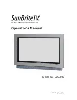 SunBriteTV SB-2220HD Operator'S Manual preview