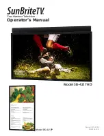 SunBriteTV SB-4217HD Operator'S Manual preview