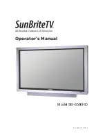 SunBriteTV SB-6560HD Operator'S Manual preview