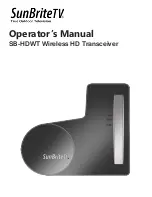 Preview for 1 page of SunBriteTV SB-HDWT Operator'S Manual