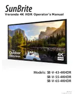 SunBriteTV SB-V-43-4KHDR Operating Manual preview