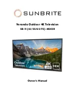 SunBriteTV SB-V-43-4KHDR Owner'S Manual preview