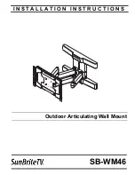 SunBriteTV SB-WM46 Installation Instructions Manual предпросмотр