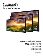 SunBriteTV Signature Plus 4k SB-S-43-4K Operator'S Manual предпросмотр