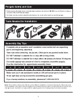 Preview for 3 page of Suncast Free Standing Pergola Assembly Instructions Manual