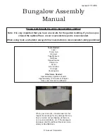 Preview for 3 page of Suncast HomePlace Bungalow Assembly Manual