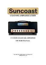 Preview for 1 page of Suncoast CUSTOM 18 Owner'S Manual