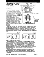 Предварительный просмотр 2 страницы Suncom Analog Plus User Manual